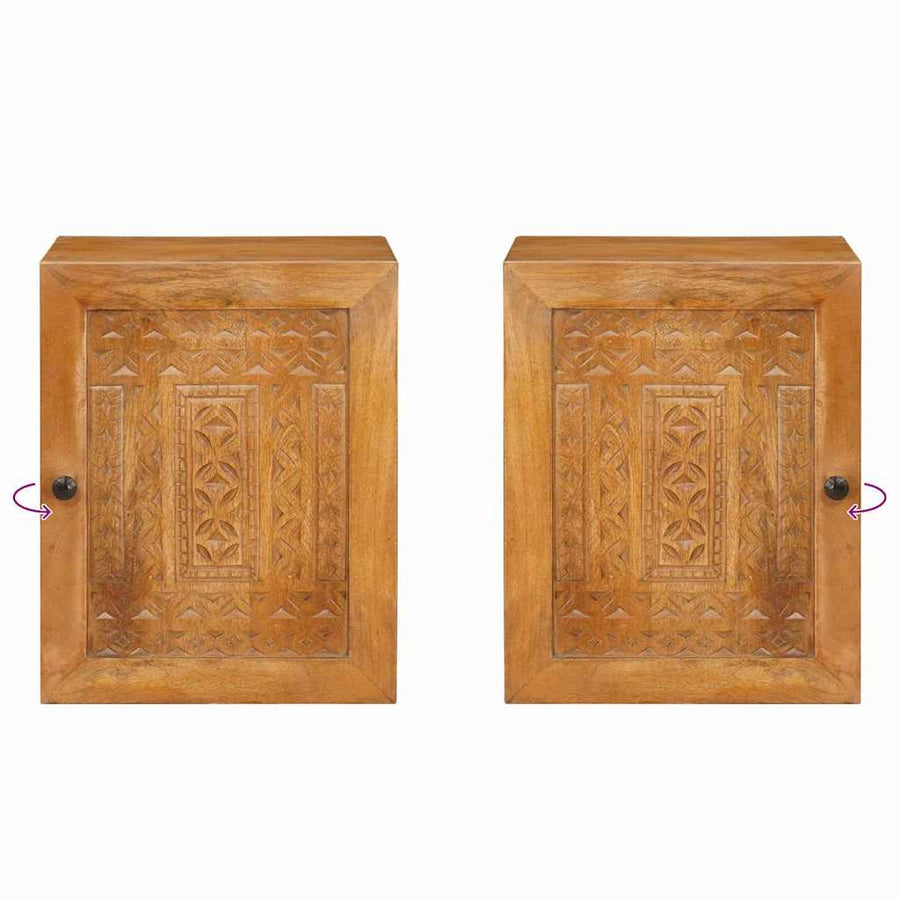 Badkamerkast Licht Bruin 38 x 33 x 48 cm Bewerkt hout