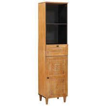 Badkamerkast met lade Licht Bruin 38 x 33 x 160 cm Bewerkt hout