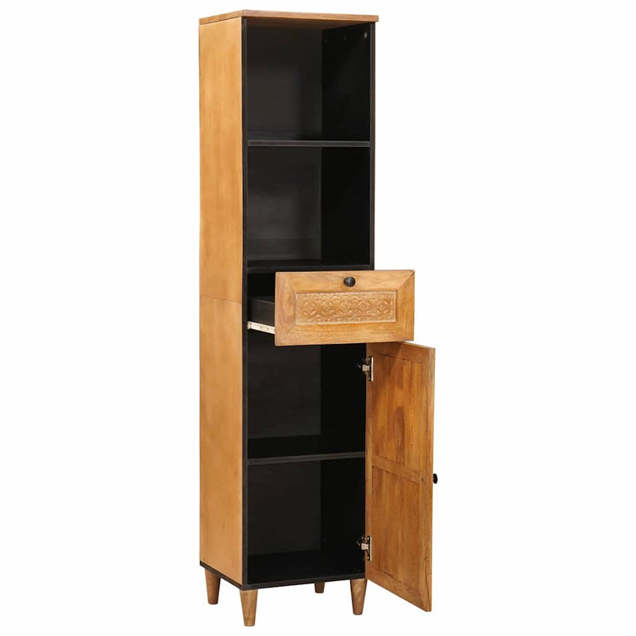 Badkamerkast met lade Licht Bruin 38 x 33 x 160 cm Bewerkt hout