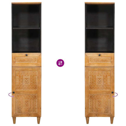 Badkamerkast met lade Licht Bruin 38 x 33 x 160 cm Bewerkt hout