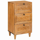 Dressoir 33.5x40x75 cm lichtbruin massief mangohout bewerkt hout