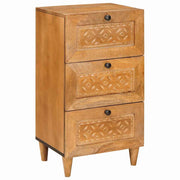 Dressoir 33.5x40x75 cm lichtbruin massief mangohout bewerkt hout