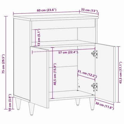 Dressoir Lichtbruin 33.5 x 60 x 75 cm