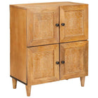 Dressoir massief mangohout 60x33.5x75 cm lichtbruin