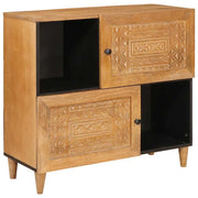 Dressoir massief mangohout 80x33.5x75 cm lichtbruin
