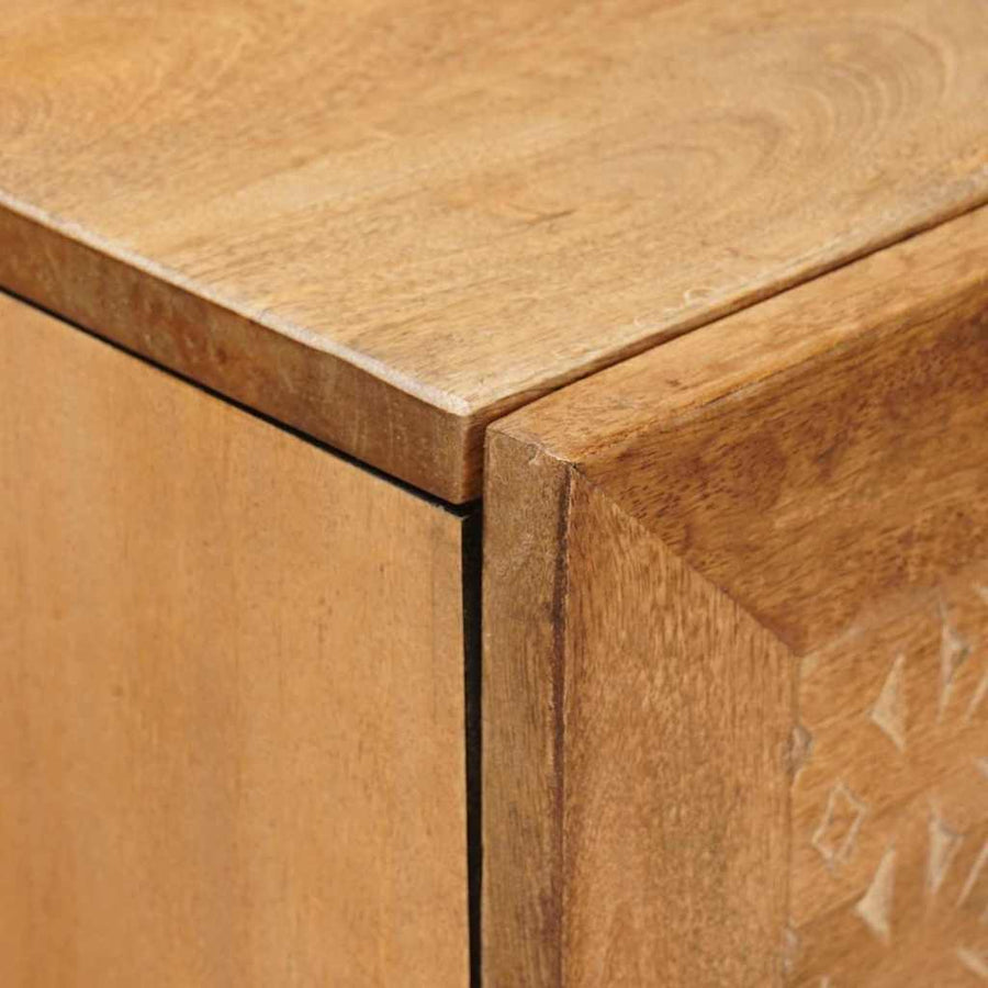 Highboard Lichtbruin 40 x 33 x 110 cm massief mangohout