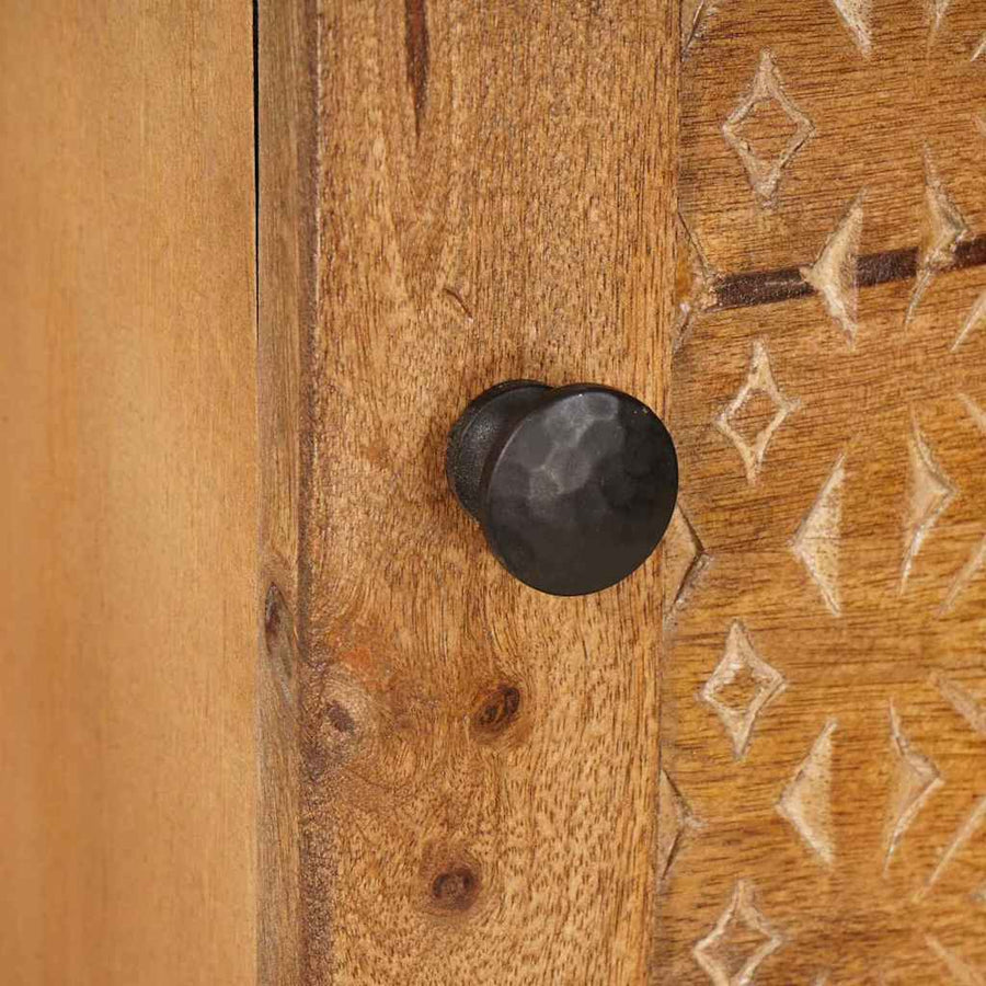 Highboard Lichtbruin 40 x 33 x 110 cm massief mangohout