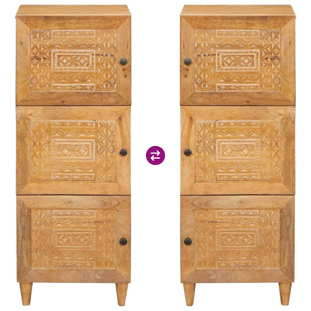 Highboard Lichtbruin 40 x 33 x 110 cm massief mangohout