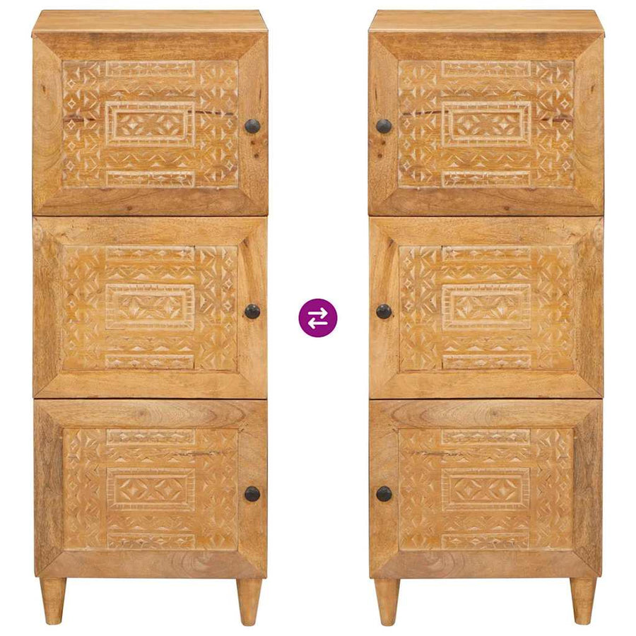 Highboard Lichtbruin 40 x 33 x 110 cm massief mangohout