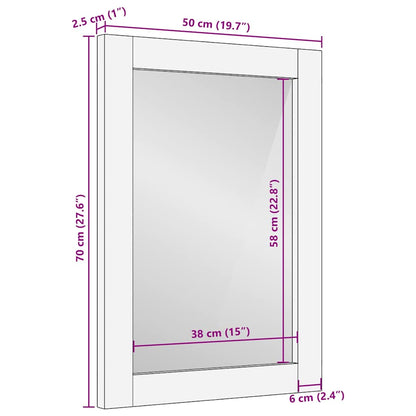 Badkamer Spiegel met spiegel Licht Bruin 70 x 50 x 2,5 cm