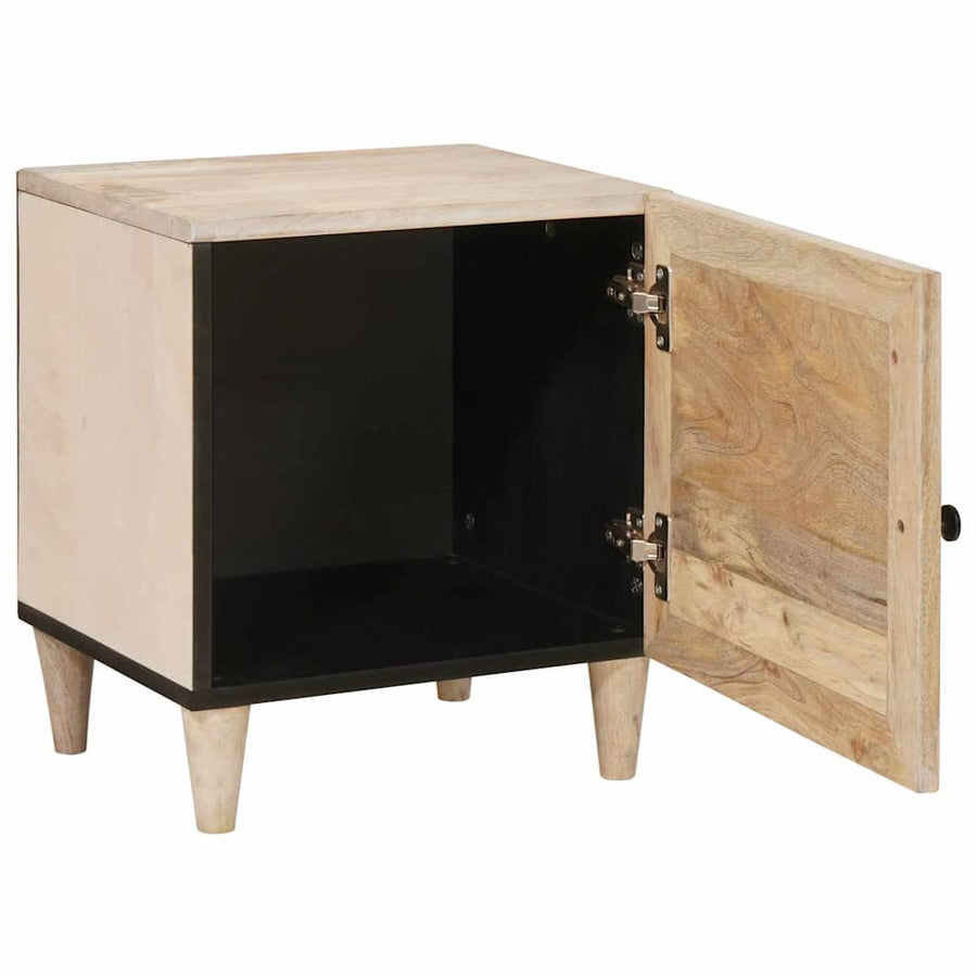 Nachtkastje Beige 40 x 33 x 46 cm Massief acaciahout