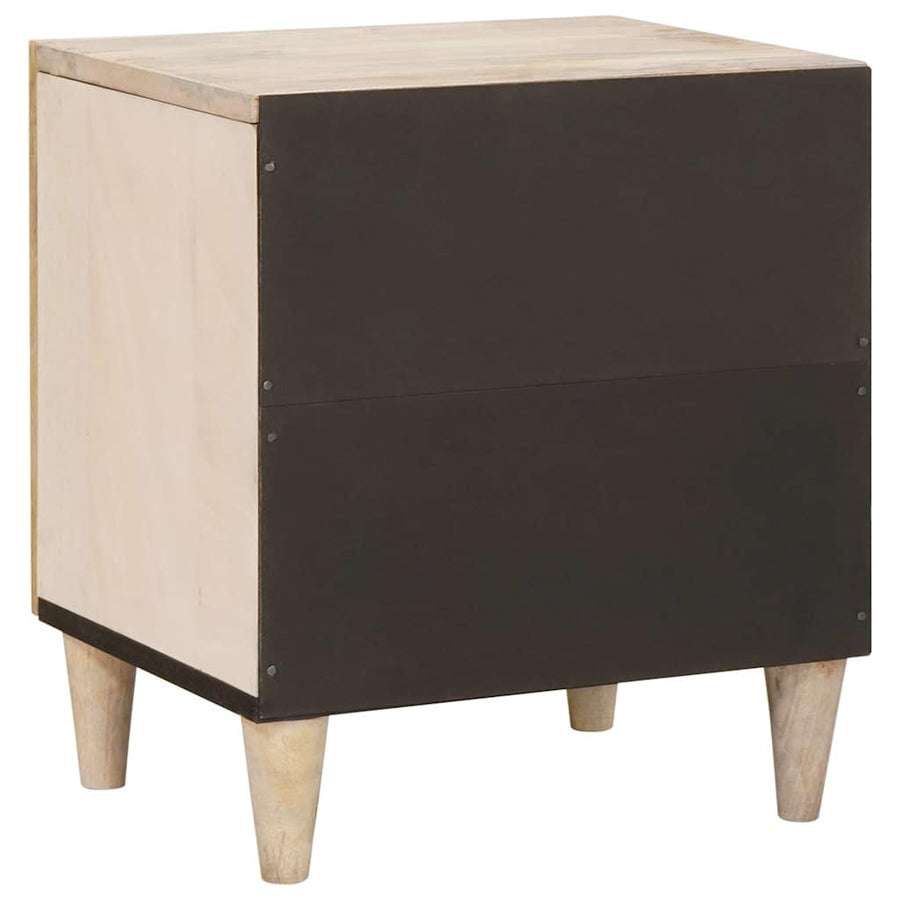 Nachtkastje Beige 40 x 33 x 46 cm Massief acaciahout