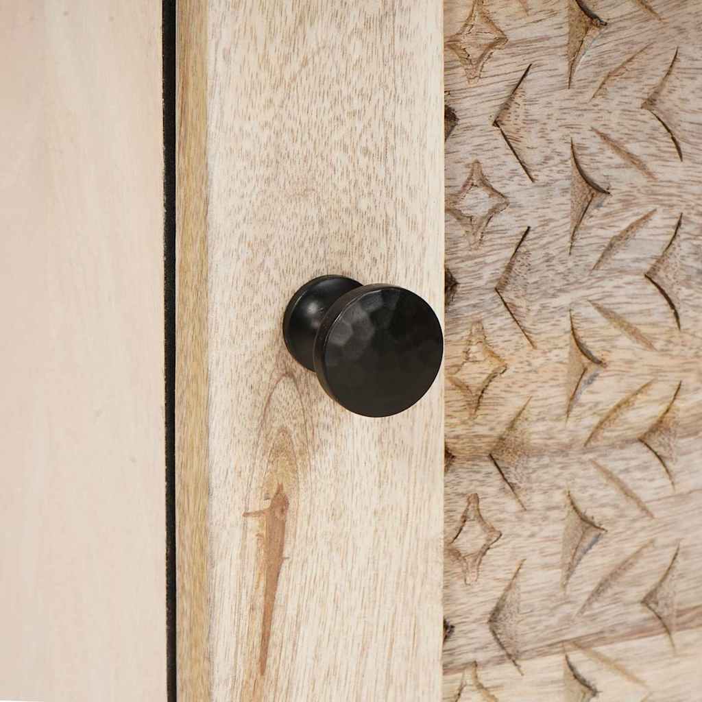 Nachtkastje 2 pcs Beige 40 x 33 x 46 cm Massief acaciahout