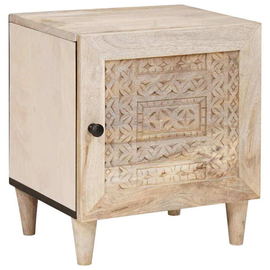 Nachtkastje 2 pcs Beige 40 x 33 x 46 cm Massief acaciahout