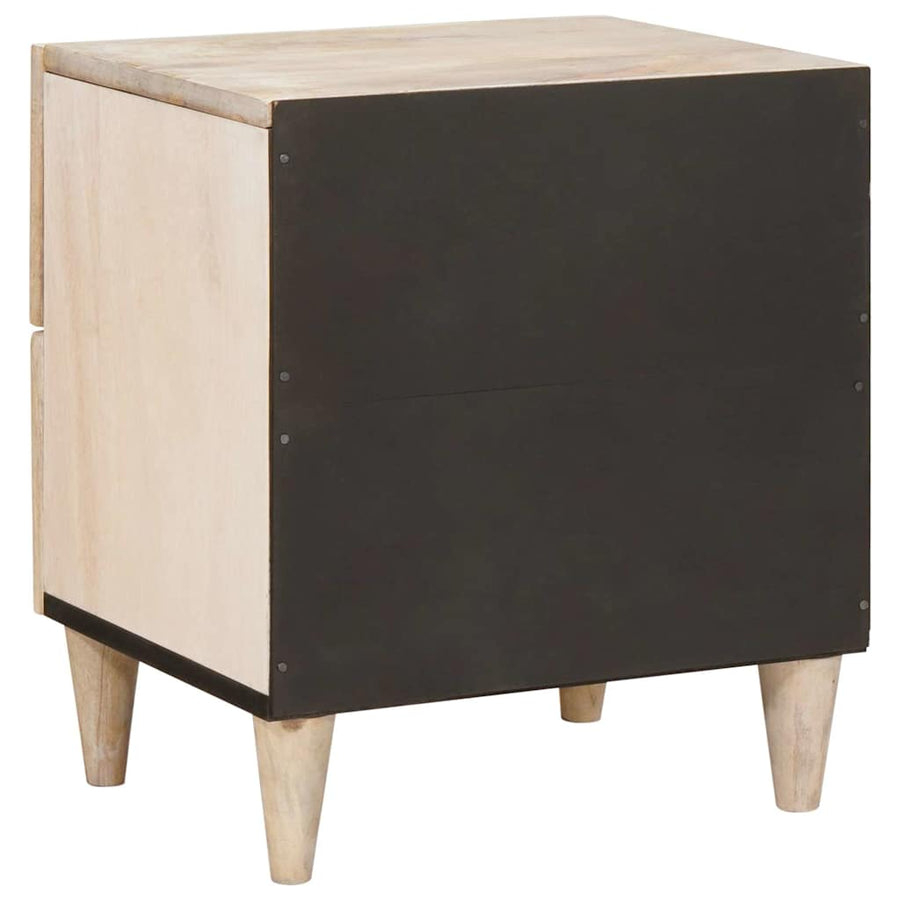 Nachtkastje met lade Beige 40 x 33 x 46 cm Massief acaciahout