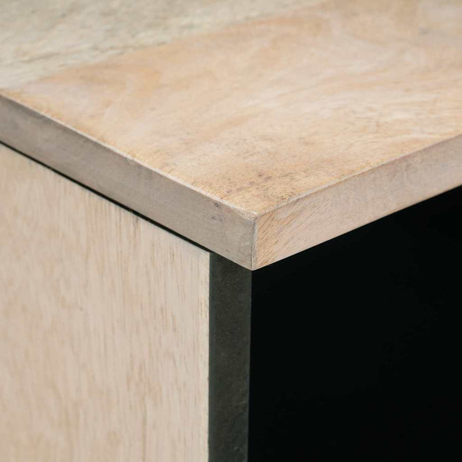 TV-kast met lade Wit 70 x 33 x 46 cm massief mangohout