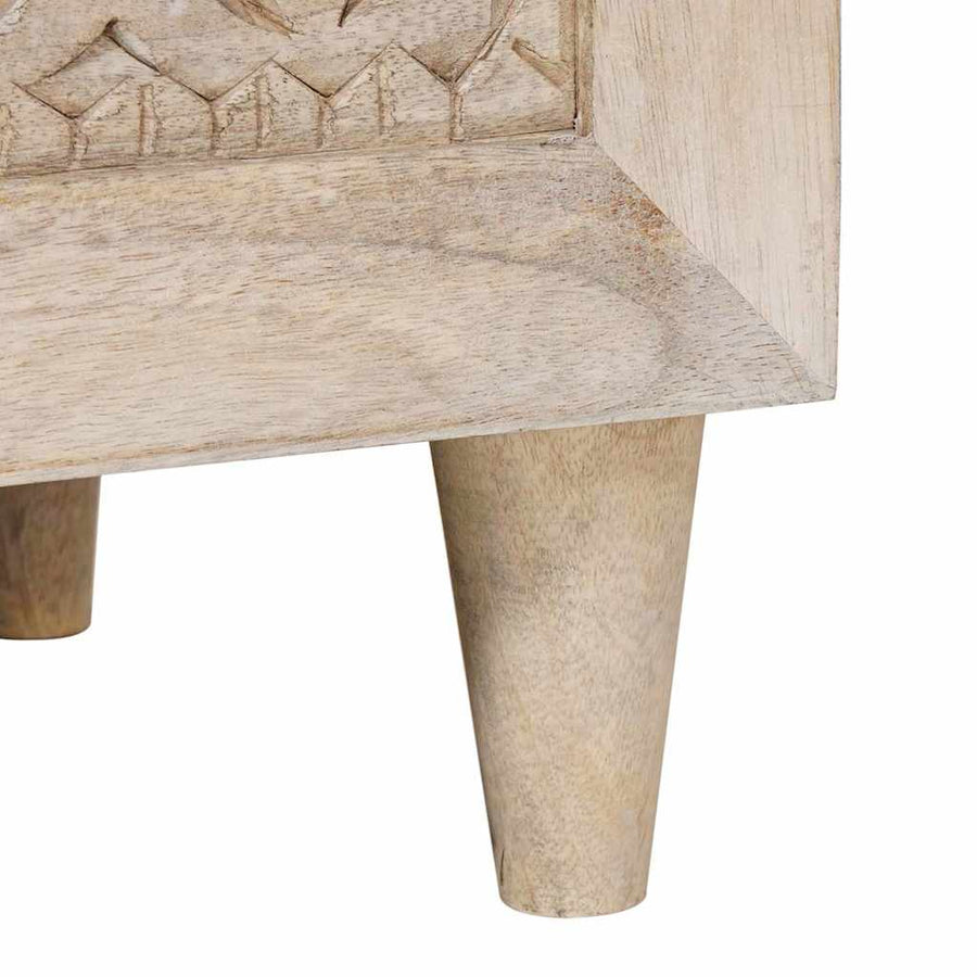 TV-kast met lade Wit 70 x 33 x 46 cm massief mangohout