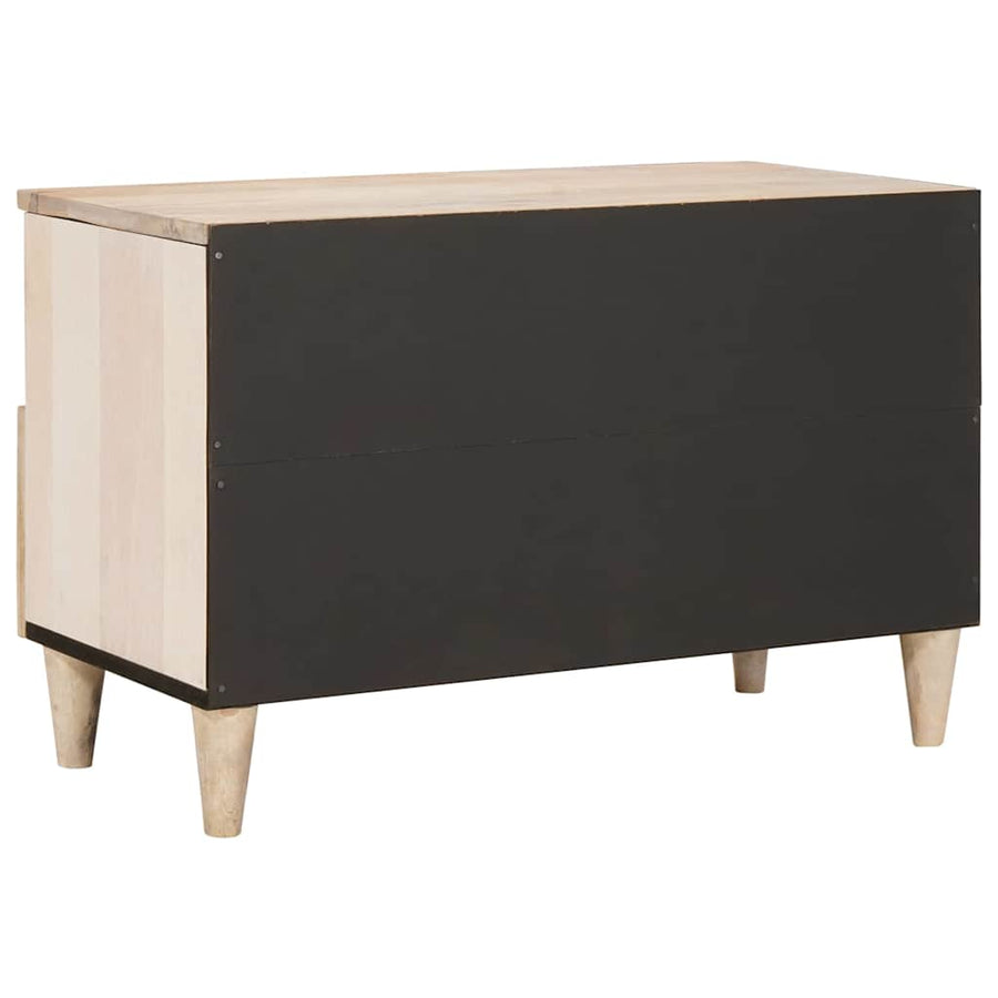 TV-kast met lade Wit 70 x 33 x 46 cm massief mangohout