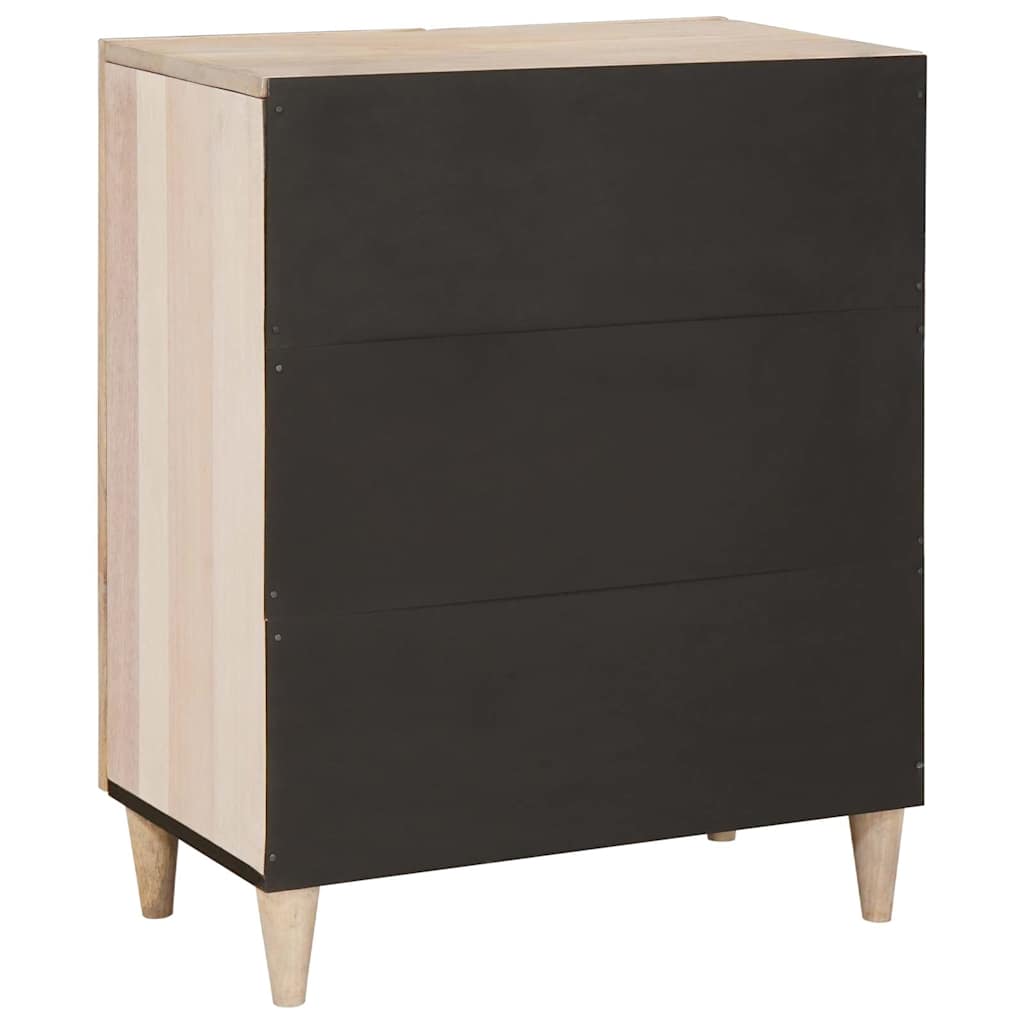 Dressoir Met Plank Wit 60 X 33 X 75 Cm Massief Mangohout