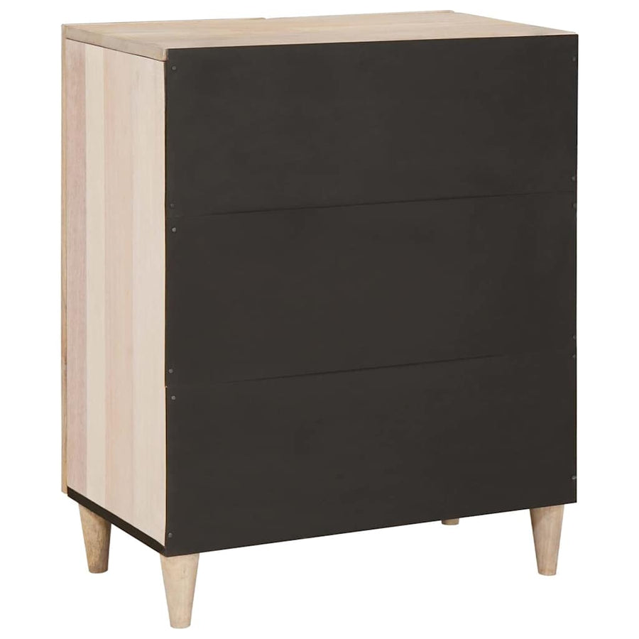 Dressoir Met Plank Wit 60 X 33 X 75 Cm Massief Mangohout
