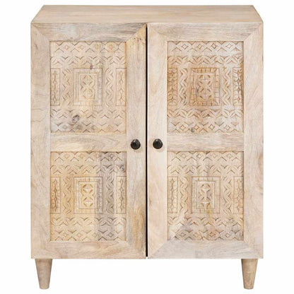Dressoir Met Plank Wit 60 X 33 X 75 Cm Massief Mangohout