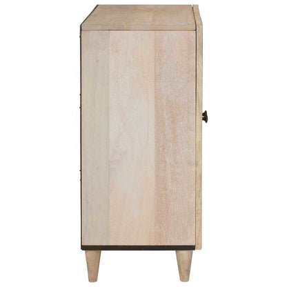 Dressoir Met Plank Wit 60 X 33 X 75 Cm Massief Mangohout