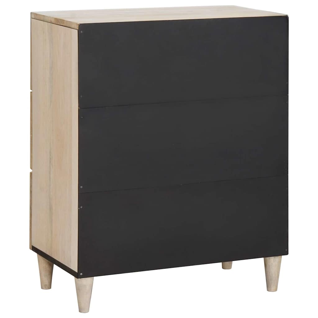 Dressoir met lade Wit 60 x 33 x 75 cm massief mangohout