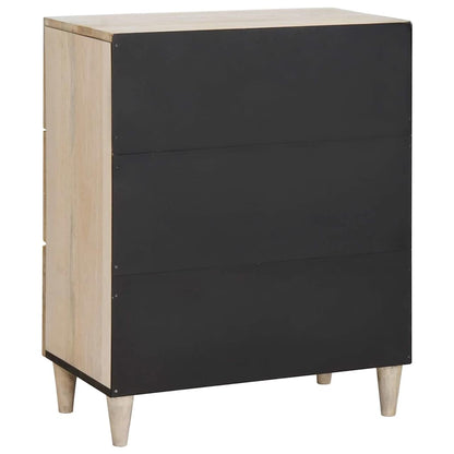 Dressoir met lade Wit 60 x 33 x 75 cm massief mangohout