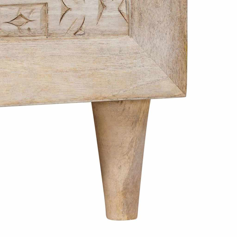 Salontafel met plank Beige 80 x 50 x 40 cm Massief acaciahout