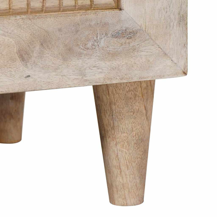 Nachtkastje met lade Beige 40 x 33 x 46 cm Massief acaciahout