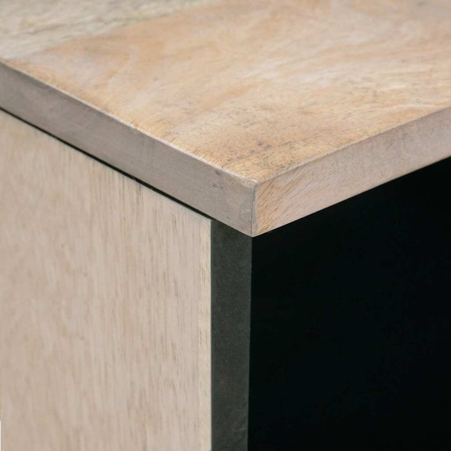 Salontafel met lade Wit 80 x 54 x 40 cm Massief acaciahout