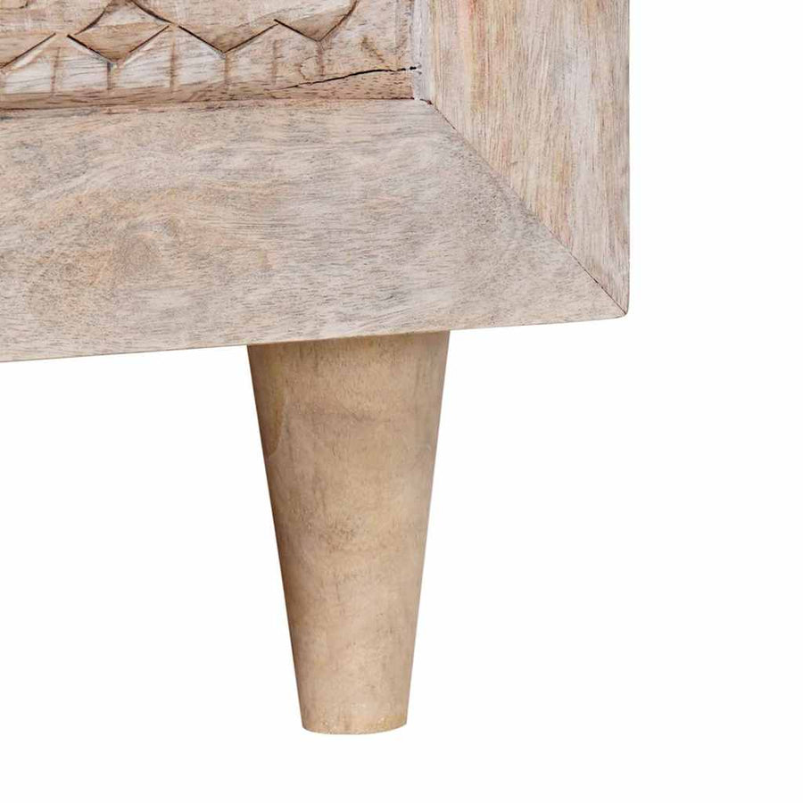 Salontafel met lade Wit 80 x 54 x 40 cm Massief acaciahout
