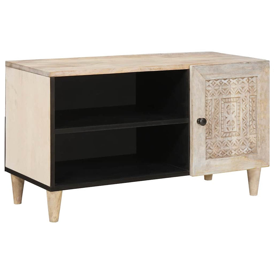 TV Eenheden met plank Wit 80 x 33 x 46 cm Bewerkt hout