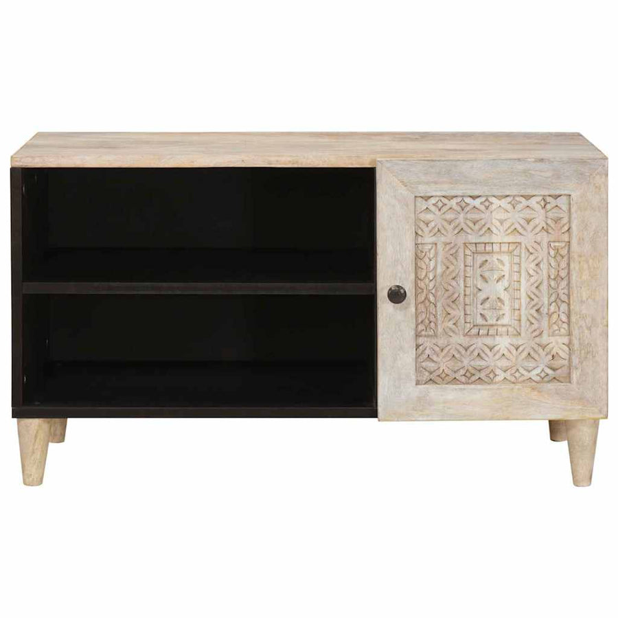 TV Eenheden met plank Wit 80 x 33 x 46 cm Bewerkt hout