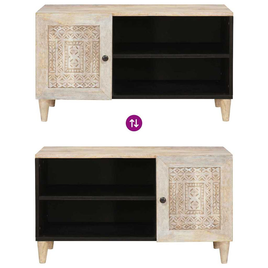 TV Eenheden met plank Wit 80 x 33 x 46 cm Bewerkt hout