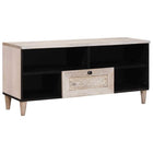 Tv meubel 105x33x46 cm wit bewerkt hout