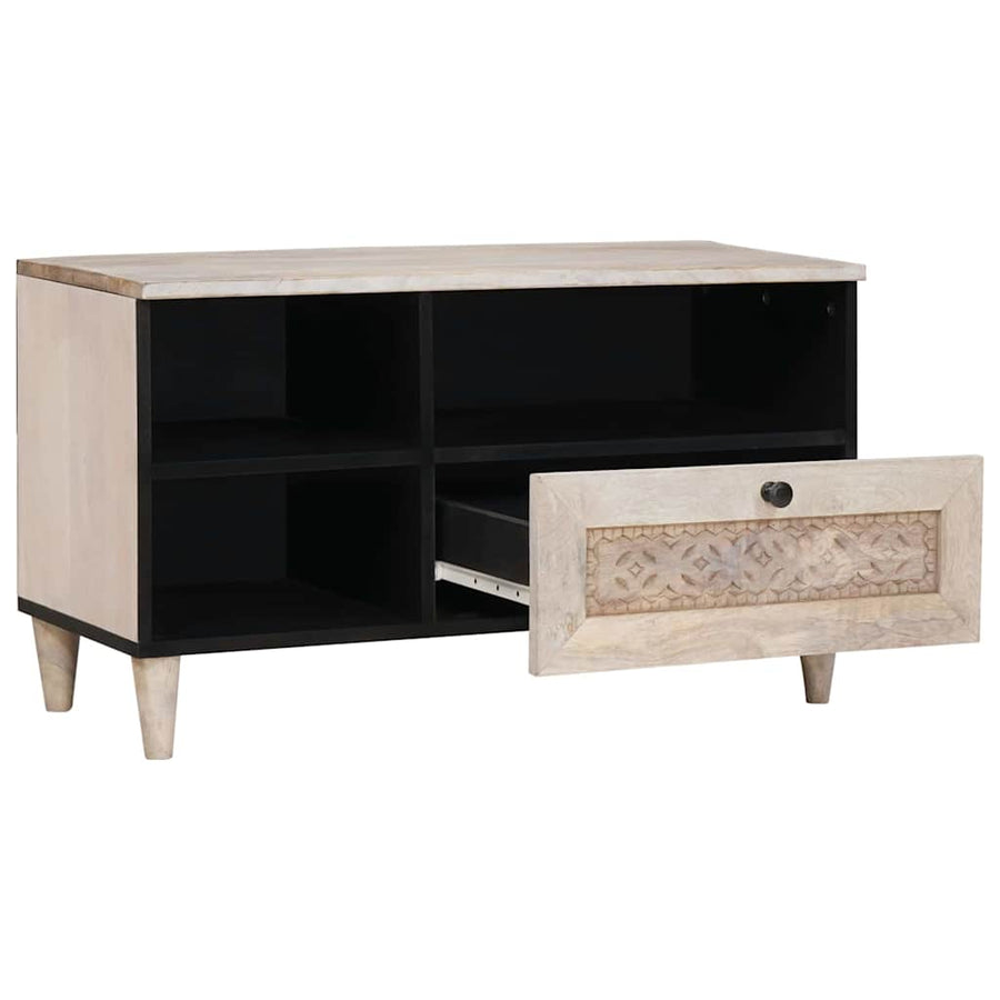 TV Eenheden met lade met plank Wit 80 x 33 x 46 cm Bewerkt hout