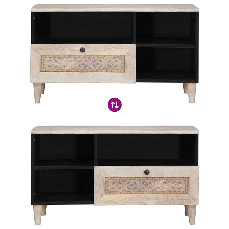 TV Eenheden met lade met plank Wit 80 x 33 x 46 cm Bewerkt hout