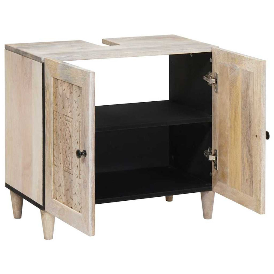 Badkamerkast Wandgemonteerd met opslag Wit 62 x 33 x 58 cm