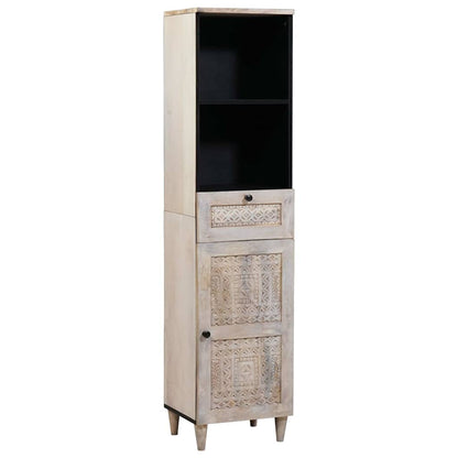 Badkamerkast met lade Wit 38 x 33 x 160 cm Bewerkt hout