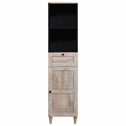 Badkamerkast met lade Wit 38 x 33 x 160 cm Bewerkt hout