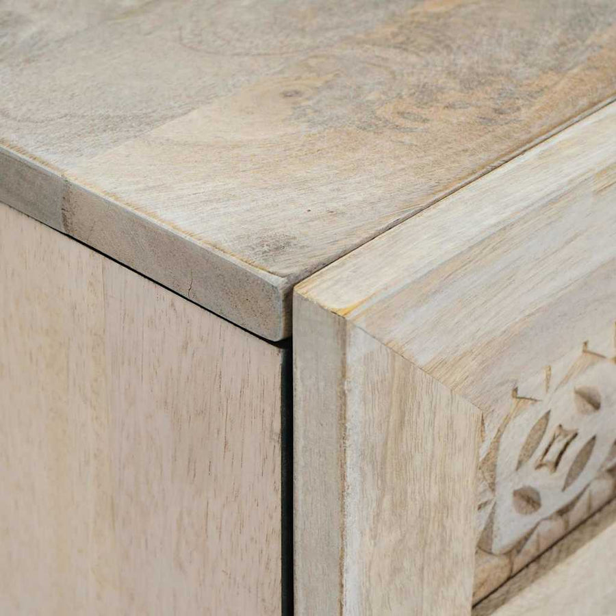 Dressoir Met Lade Wit 33.5 X 40 X 75 Cm Wit (gebleekte afwerking)