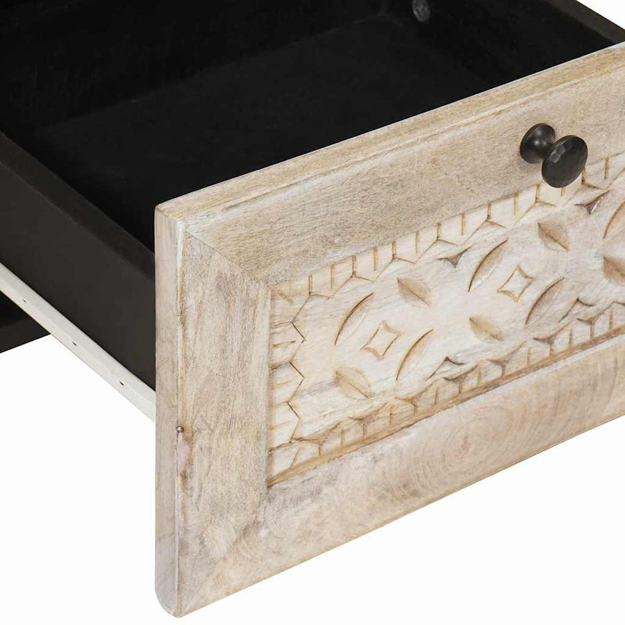 Dressoir Met Lade Wit 33.5 X 40 X 75 Cm Wit (gebleekte afwerking)