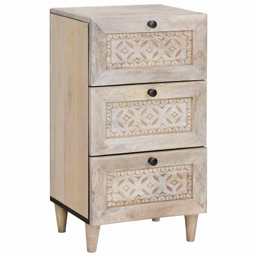 Dressoir Met Lade Wit 33.5 X 40 X 75 Cm Wit (gebleekte afwerking)