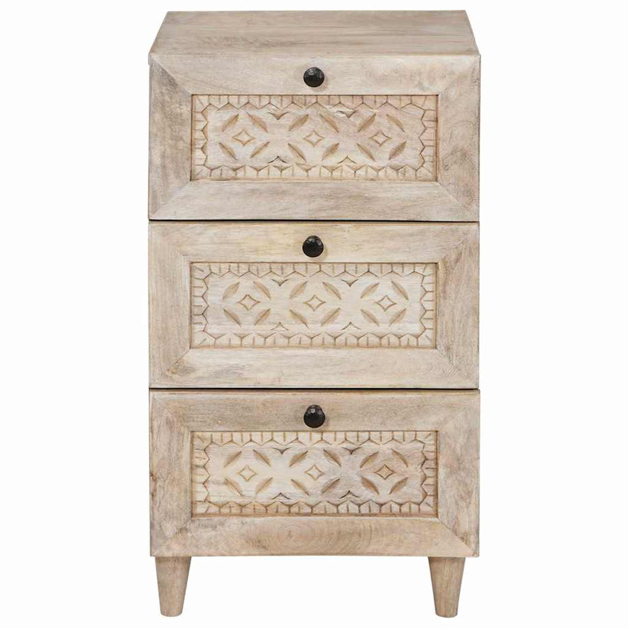 Dressoir Met Lade Wit 33.5 X 40 X 75 Cm Wit (gebleekte afwerking)