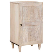 Dressoir massief mangohout wit 33.5x40x75 cm