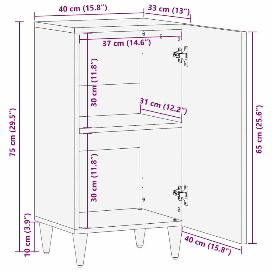 Dressoir Wit 33.5 x 40 x 75 cm