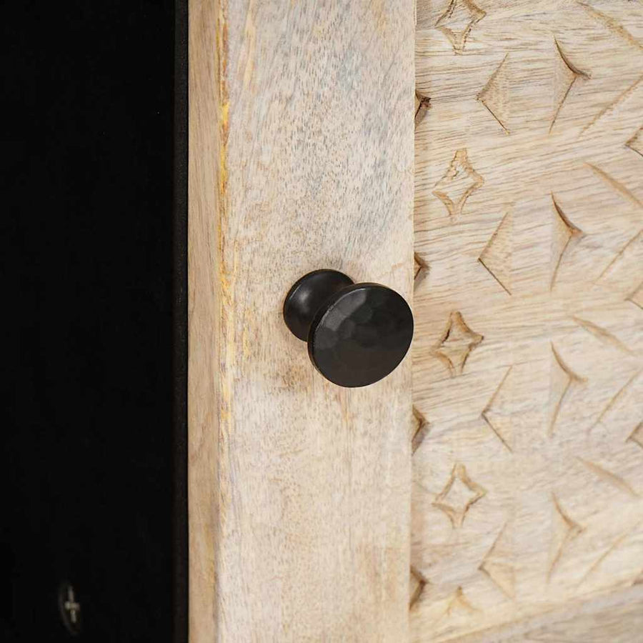 Dressoir Wit Massief mango-hout en samengesteld hout