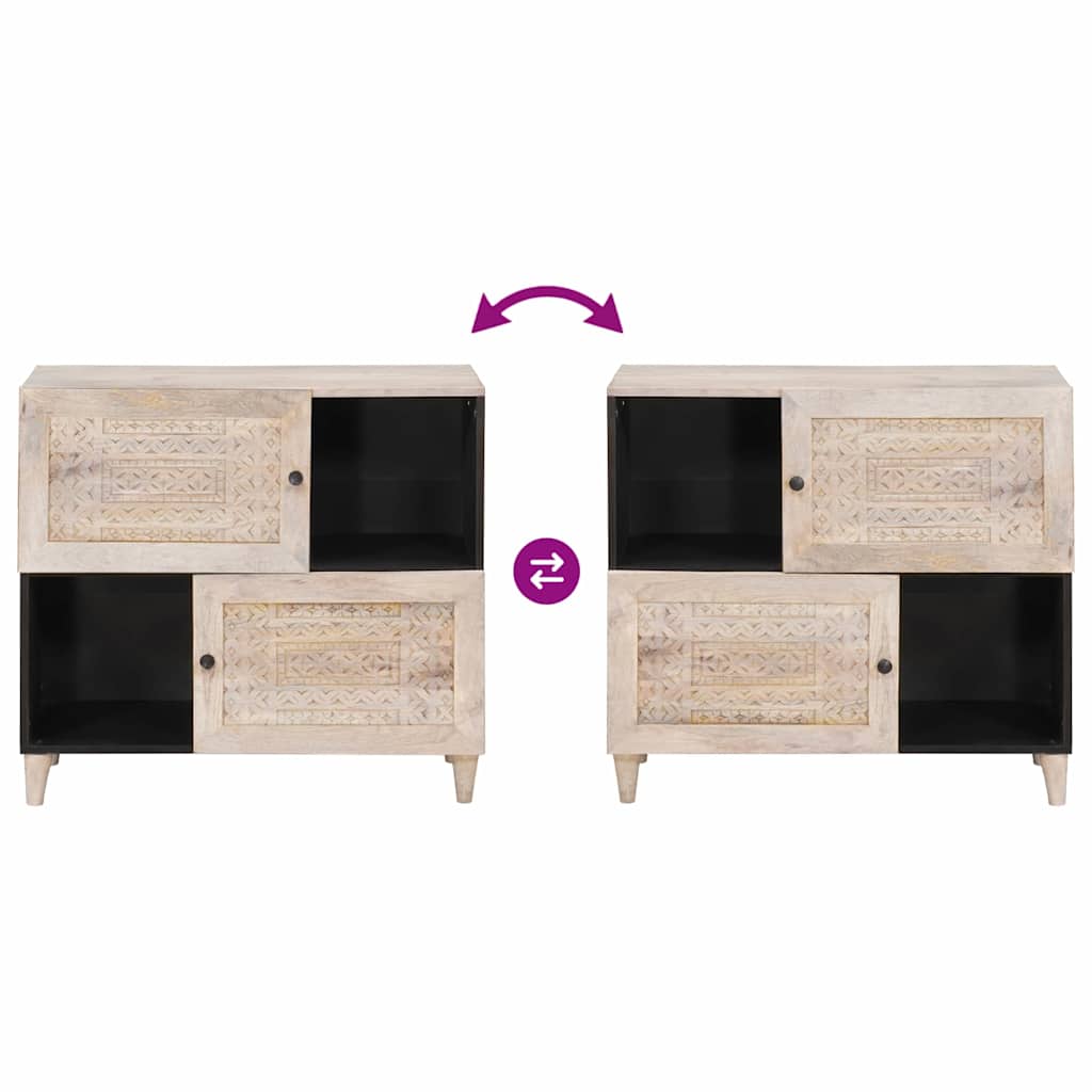 Dressoir Wit Massief mango-hout en samengesteld hout