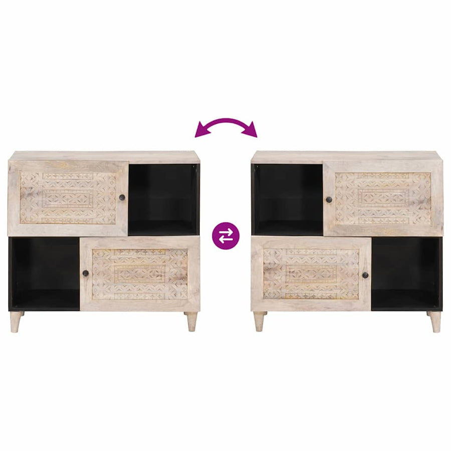 Dressoir Wit Massief mango-hout en samengesteld hout